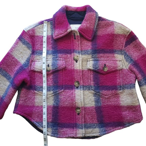 Ariztia Wilfred free Ganna Jacket short, pink blue plaid - Picture 6 of 11